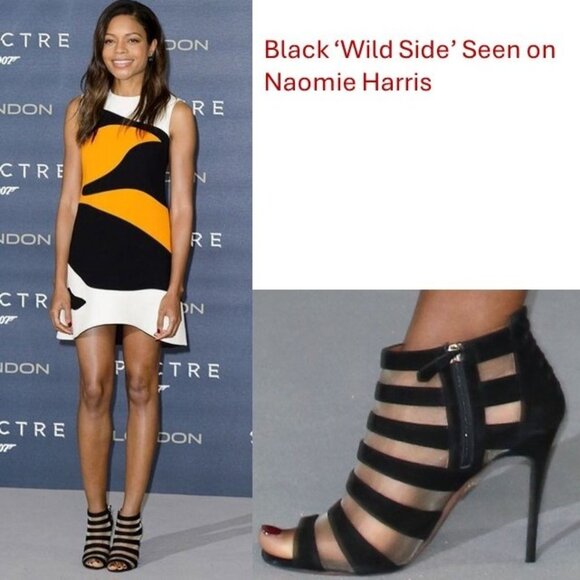 Aquazzura Nude Suede and Mesh Wild Side 105 Caged Heels SIZE 8 EU 38 - Picture 3 of 11